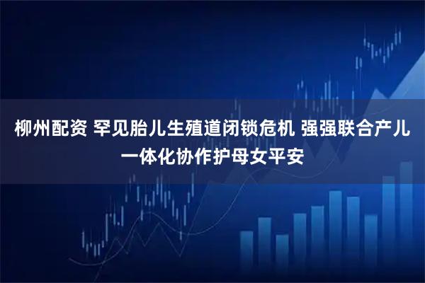 柳州配资 罕见胎儿生殖道闭锁危机 强强联合产儿一体化协作护母女平安